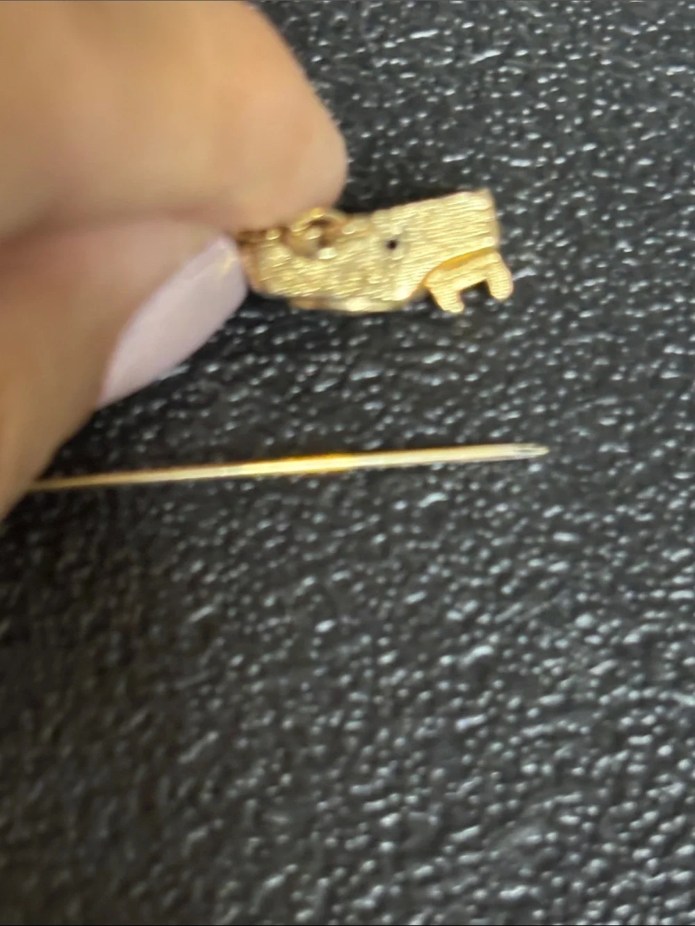 Vintage Avon Gold Telephone Tie Pin with Chain